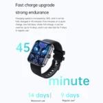 F16 2.0-inch IP67 Waterproof Health Monitoring Bluetooth Call Smart Watch - Image 8