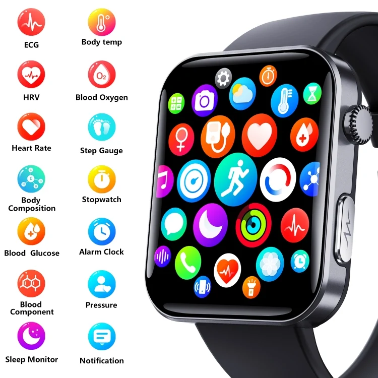 TBD06050383_B4.webp F300  2.1-Inch Screen Smart Watch Supports Bluetooth Calls/ECG/Blood Composition Analysis/50+ Sports Modes - Image 5
