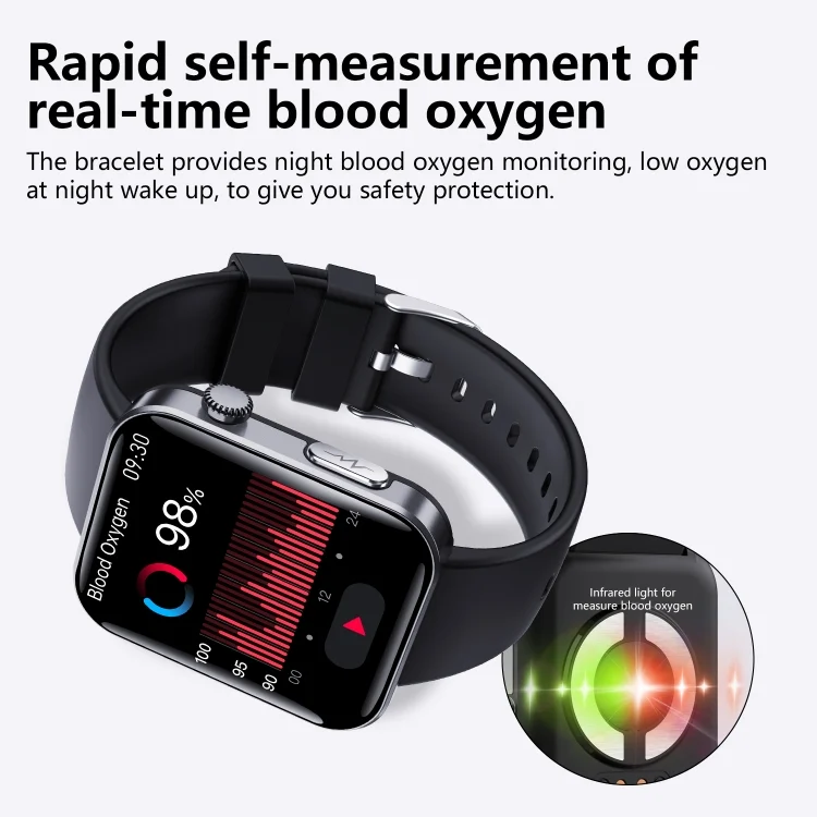 TBD06050383_B8.webp F300  2.1-Inch Screen Smart Watch Supports Bluetooth Calls/ECG/Blood Composition Analysis/50+ Sports Modes - Image 9