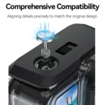 For Insta360 Ace Pro Camera TELESIN 45m Waterproof Case Underwater Diving Housing Cover - Image 7