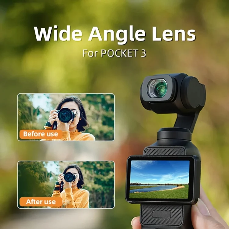 TBD06050721_1.webp For DJI Osmo Pocket 3  Magnetic Wide-Angle Lens Extend FOV To 112 Degree - Image 2