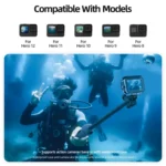 TELESIN 0.85m Underwater Selfie Stick Wireless Remote Control For GoPro HERO12 Black / HERO11 Black / HERO10 Black / HERO9 Black / HERO8 Black - Image 8