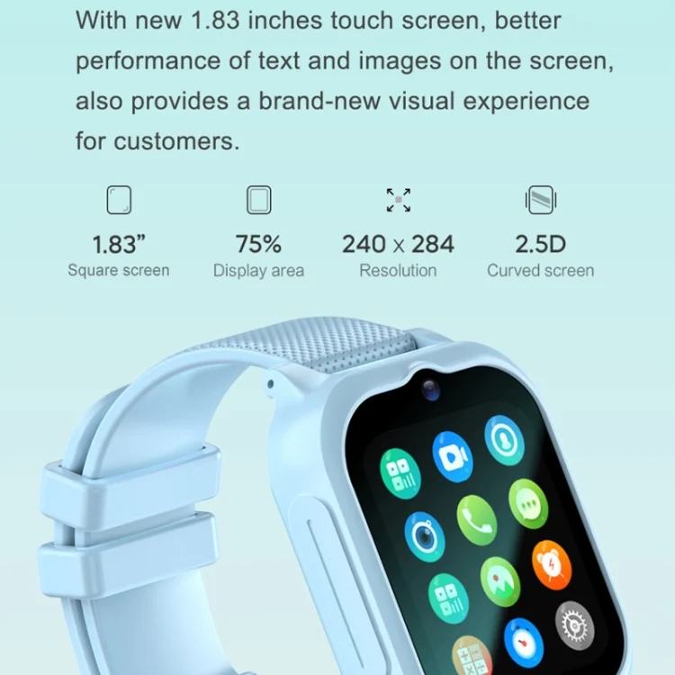 TBD06051383_B2.webp K26H  4G Kids Phone Watch With 1.83-inch Touch Screen Front Camera SOS GPS Location - Image 3