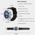 WS-37 1.43-Inch AMOLED IP67 Waterproof Health Monitoring Bluetooth Call Smart Watch - Image 3