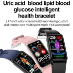 Uric Acid Blood Lipid Noninvasive Blood Sugar Heart Rate Oxygen Temperature Monitoring Smart Healthy Sports Bracelet - Image 2