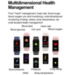 Uric Acid Blood Lipid Noninvasive Blood Sugar Heart Rate Oxygen Temperature Monitoring Smart Healthy Sports Bracelet - Image 5
