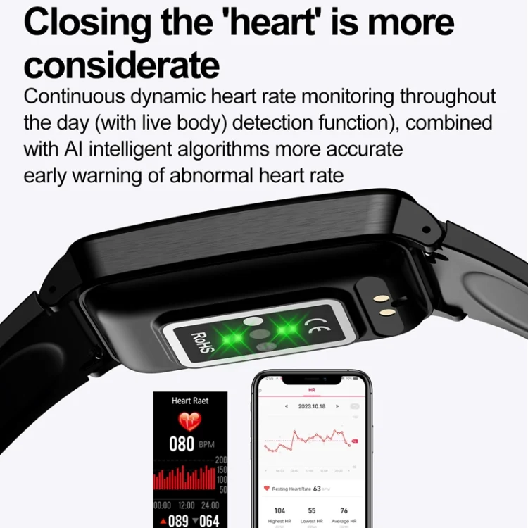 TBD06052142_B6.webp Uric Acid Blood Lipid Noninvasive Blood Sugar Heart Rate Oxygen Temperature Monitoring Smart Healthy Sports Bracelet - Image 7