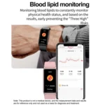 Uric Acid Blood Lipid Noninvasive Blood Sugar Heart Rate Oxygen Temperature Monitoring Smart Healthy Sports Bracelet - Image 8