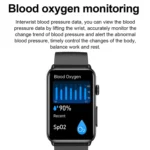 Smart Watch Ring ECG Temperature Heart Rate Blood Pressure Health Bluetooth Talking Watch - Image 8
