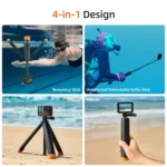 TELESIN 61cm Underwater Buoyancy Bar Retractable Selfie Stick Tripod For GoPro Insta360 DJI OSMO Action Camera - Image 3