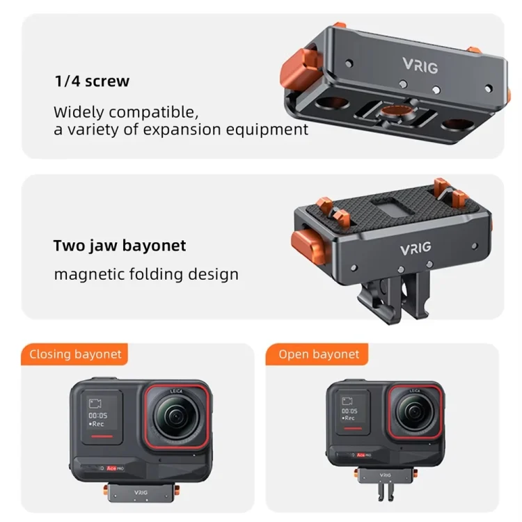 TBD06052567_B8.webp VRIG Magnetic Quick Release Adapter for Insta360 /  DJI Action / GoPro HERO - Image 9