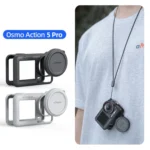 For DJI Osmo Action 5 Pro aMagisn Silicone Protective Case with Lanyard and Lens Cap - Image 2