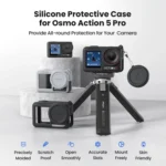 For DJI Osmo Action 5 Pro aMagisn Silicone Protective Case with Lanyard and Lens Cap - Image 4
