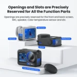 For DJI Osmo Action 5 Pro aMagisn Silicone Protective Case with Lanyard and Lens Cap - Image 5