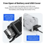 For DJI Osmo Action 5 Pro aMagisn Silicone Protective Case with Lanyard and Lens Cap - Image 6