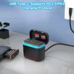 For Insta360 X3 Battery Charger Dual Battery Storage Charging Case - Image 2