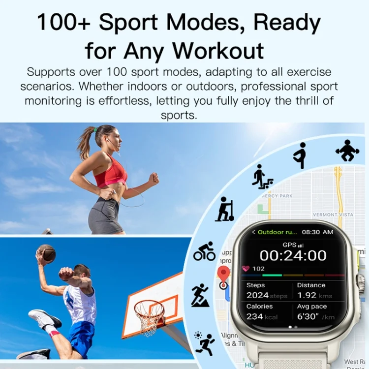 TBD06053443_B9.webp Sports Smart Watch 2.06 Inch Ultra HD AMOLED Screen Bluetooth Talking Watch - Image 10