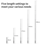 aMagisn 3m Carbon Fiber Invisible Selfie Stick Extension Rod For Action Camera - Image 5