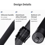 aMagisn 3m Carbon Fiber Invisible Selfie Stick Extension Rod For Action Camera - Image 9