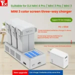 For DJI Mini 4 Pro / Mini 3 Pro / Mini 3 YX Color Screen 3-Way Charger Battery Manager - Image 2