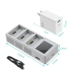 For DJI Mini 4 Pro / Mini 3 Pro / Mini 3 YX Color Screen 3-Way Charger Battery Manager - Image 11