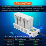 For DJI Mini 4 Pro / Mini 3 Pro / Mini 3 YX Four-Way Color Screen Charger Battery Manager - Image 4