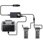 For DJI Air 3S /Air 3 YX Digital Display Car Charger Charge 2 Batteries At the Same Time