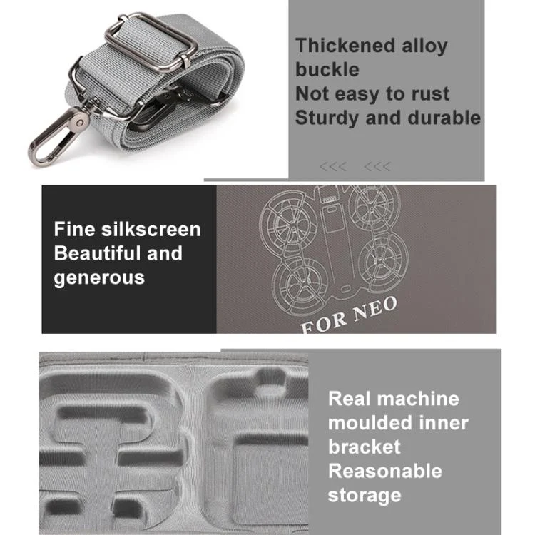 TBD06056482_B4.webp For DJI Neo BKANO NE-010 PU Storage Bag Hard Case Shoulder Bag - Image 5