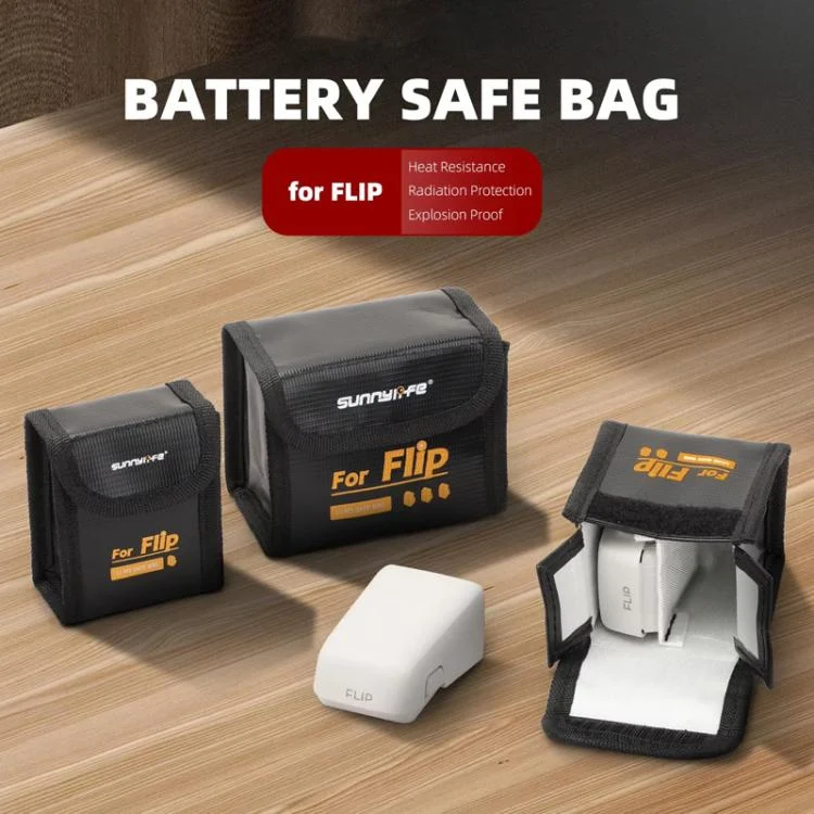 TBD06057043_B1.webp For DJI Flip Sunnylife Battery Explosion Proof Bag Li-ion Safety Storage Bag Flame Retardant Protective Bag - Image 2
