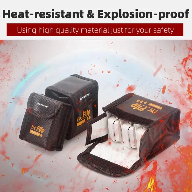 TBD06057043_B2.webp For DJI Flip Sunnylife Battery Explosion Proof Bag Li-ion Safety Storage Bag Flame Retardant Protective Bag - Image 3