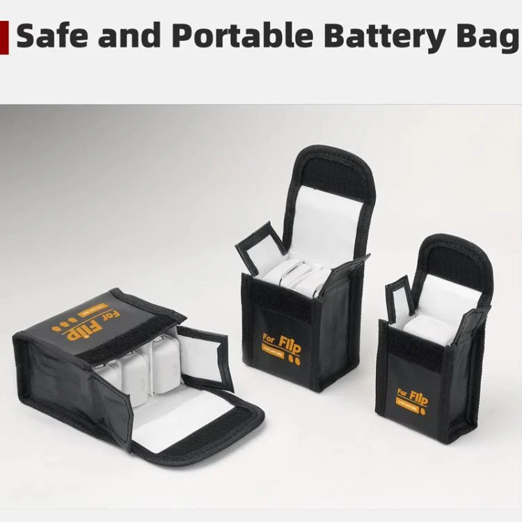 TBD06057043_B3.webp For DJI Flip Sunnylife Battery Explosion Proof Bag Li-ion Safety Storage Bag Flame Retardant Protective Bag - Image 4