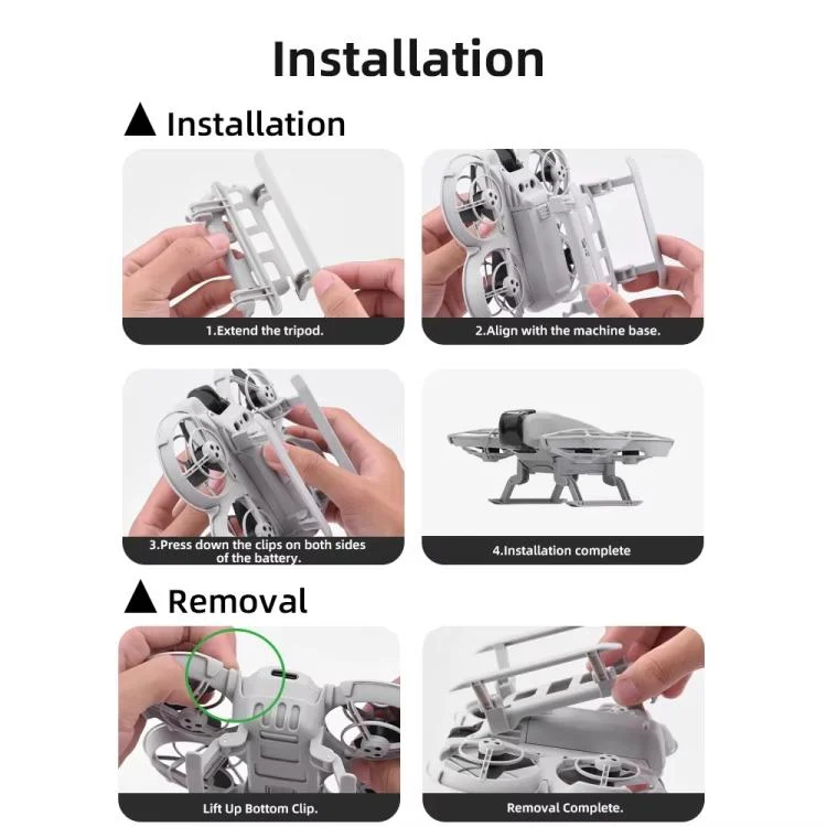 TBD06057202_B7.webp For DJI Neo BRDRC NEO021 Boosting Kickstand Drone Landing Gear Folding Sled Kickstand - Image 8