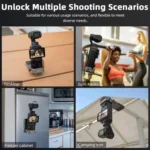 For DJI OSMO Pocket 3 BRDRC PO3005 Multi-functional Magnetic Base Expansion Back Clip Holder Adapter Bezel Accessory - Image 12