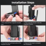 For DJI OSMO Pocket 3 BRDRC PO3005 Multi-functional Magnetic Base Expansion Back Clip Holder Adapter Bezel Accessory - Image 13