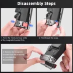 For DJI OSMO Pocket 3 BRDRC PO3005 Multi-functional Magnetic Base Expansion Back Clip Holder Adapter Bezel Accessory - Image 14