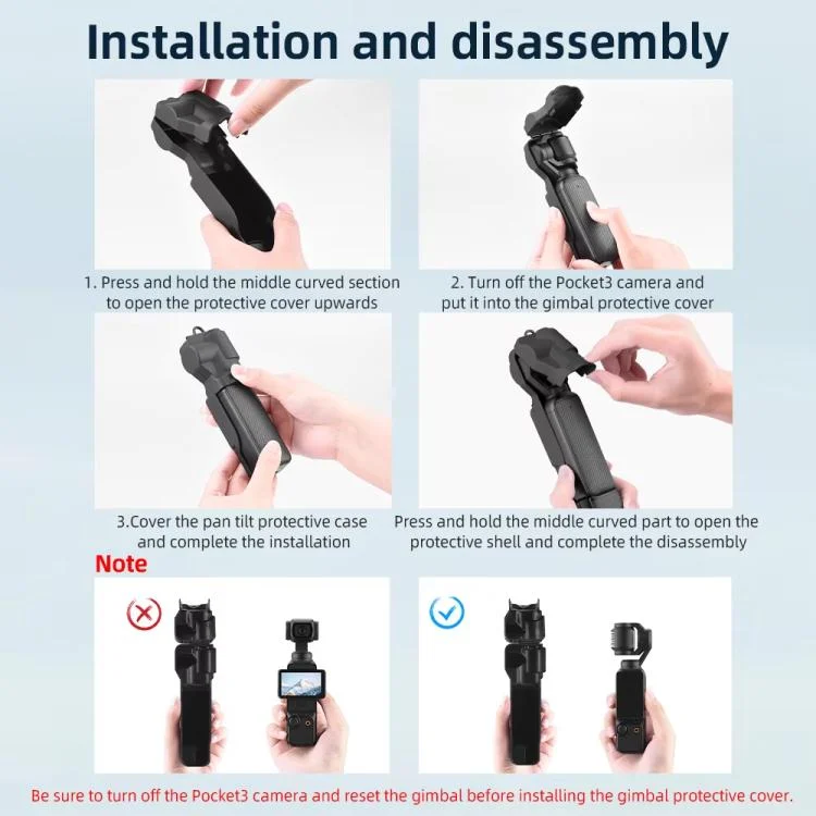 TBD06057258_B14.webp For DJI OSMO Pocket 3 BRDRC Lens Cap Camera Case Screen Protector Accessories - Image 15