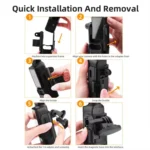 For DJI Osmo Pocket 3 Flymile Magnetic Bracket Fixed Base Back Clip Adapter Bezel Accessories - Image 12