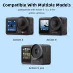 For DJI Osmo Action 3 / 4 / 5 Pro Flymile Silicone Cover Sport Camera Lens Drop Cases - Image 13