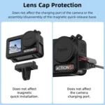 For DJI Osmo Action 3 / 4 / 5 Pro Flymile Silicone Cover Sport Camera Lens Drop Cases - Image 8