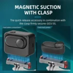 For Insta360 GO 3 / 3S Flymile Magnetic Metal Quick Release Base Sports Camera Adapter Bracket - Image 6