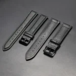 For Huawei / Samsung Galaxy Watch Universal Watch Strap Quick Release Carbon Fiber Leather Watch Band - Image 4