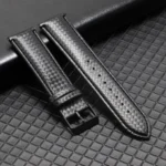 For Huawei / Samsung Galaxy Watch Universal Watch Strap Quick Release Carbon Fiber Leather Watch Band - Image 5