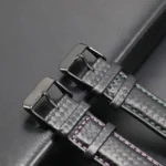For Huawei / Samsung Galaxy Watch Universal Watch Strap Quick Release Carbon Fiber Leather Watch Band - Image 6