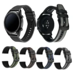 For Samsung Galaxy Watch / Huawei GT3 22mm Universal Quick Release Leather Silicone Strap - Image 2