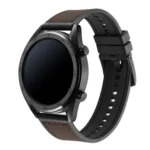 For Samsung Galaxy Watch / Huawei GT3 22mm Universal Quick Release Leather Silicone Strap - Image 3