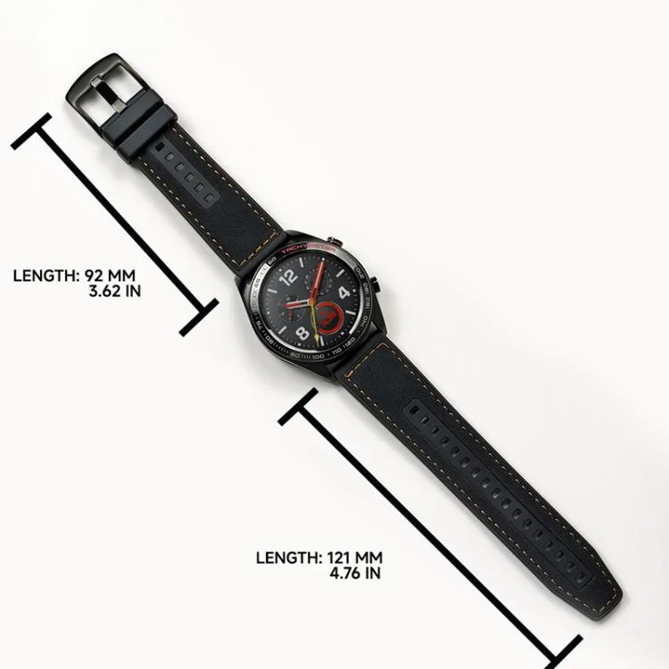 TBD06058265_B3.webp For Samsung Galaxy Watch / Huawei GT3 22mm Universal Quick Release Leather Silicone Strap - Image 4
