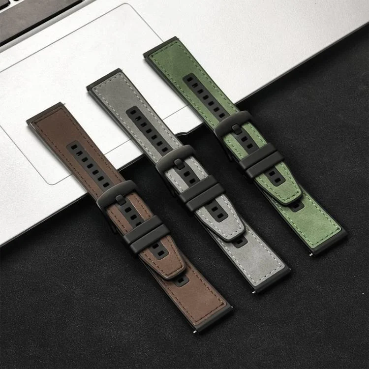 TBD06058265_B5.webp For Samsung Galaxy Watch / Huawei GT3 22mm Universal Quick Release Leather Silicone Strap - Image 6