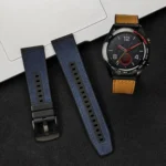 For Samsung Galaxy Watch / Huawei GT3 22mm Universal Quick Release Leather Silicone Strap - Image 7