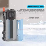 For Insta360 X4 HEPAIL Metal Heat Dissipation Magnetic Rabbit Cage - Image 5