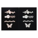 4pcs / Set 22mm Width Smart Watch Silicone Band Decorative Ring Metal Accessories - Image 6